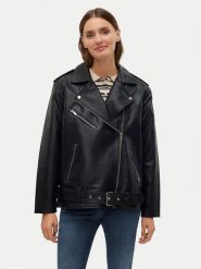 Vero Moda Kurtka z imitacji skóry Ramon 10311337 Czarny Loose Fit. Czarne kurtki Vero Moda, m, bez wzorów, ze skóry, bez kaptura. Za 329.99 zł.