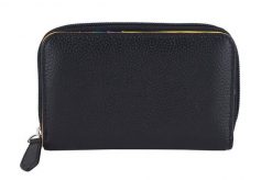 Portfel skórzany BARBERINI'S czarny WB-009-1. Czarne portfele Barberinis, bez wzorów, ze skóry. Za 169.99 zł.