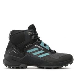 Trekkingi adidas. Czarne buty trekkingowe adidas, z gore-texu, bez zapięcia. Za 499.99 zł.