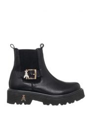 Patrizia Pepe Skórzane sztyblety w kolorze czarnym rozmiar: 40. Czarne botki Patrizia Pepe, bez wzorów, sportowe, bez zapięcia. Za 423.06 zł.