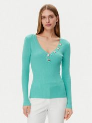 Morgan Sweter 201-MBANBI.N Zielony Slim Fit. Zielone swetry Morgan, m, bez wzorów, z wiskozy, bez ramiączek. Za 79.99 zł.