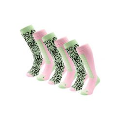 Skarpety narciarskie - Damskie - 6 par - Awokado. Zielone skarpetki POEDERBAAS, bez wzorów, z wełny, narciarskie. W wyprzedaży za 329.62 zł.