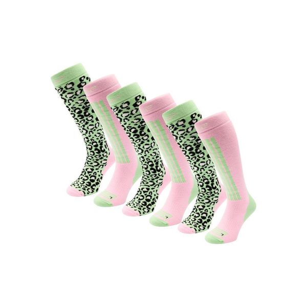 Skarpety narciarskie - Damskie - 6 par - Awokado. Zielone skarpetki POEDERBAAS, bez wzorów, z wełny, narciarskie. W wyprzedaży za 329.62 zł.