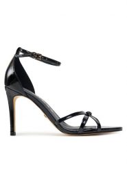 Guess Sandały FLJSPR PAF03 Czarny. Czarne sandały Guess, z aplikacjami, ze skóry, bez obcasa, na szpilce, bez zapięcia. Za 479.99 zł.