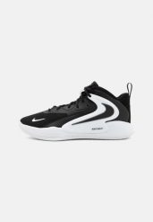 Buty halowe Nike Zoom Hyperset 2. Czarne buty treningowe Nike, bez wzorów, z gumy, bez zapięcia, do siatkówki, nike zoom. Za 549.99 zł.