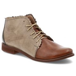Botki damskie Armodo, licowe skórzane na płaskim obcasie z okrągłym noskiem i na suwak, brąz kawa–oliwka, 4078. Brązowe botki Armodo, bez wzorów, z jeansu, boho, z okrągłym noskiem, bez obcasa, na płaskiej podeszwie, bez zapięcia. Za 339.00 zł.