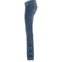 Dżinsy Bootcut ze sznurowaniem bonprix niebieski "stone”. Jeansy marki bonprix. Za 89.99 zł.