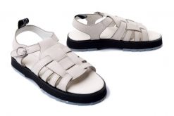 EMU AUSTRALIA Bremer W13059 coconut/blanc coco, sandały damskie. Brązowe sandały Emu Australia, bez wzorów, z gumy, bez obcasa, bez zapięcia. Za 529.90 zł.
