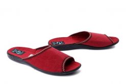 ADANEX 29234 SAK1VV bordowy, kapcie damskie. Czerwone kapcie Adanex, bez wzorów. Za 50.99 zł.