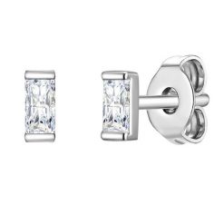 Lulu & Jane Kolczyki Mosiadz Srebrny 1 ct Damski. Szare kolczyki Lulu & Jane, z cyrkonią, srebrne. Za 79.99 zł.