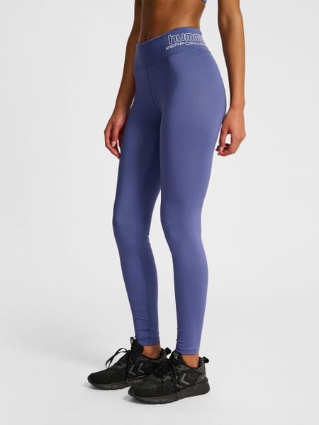 Legginsy damskie Hummel Te Fundamental. Niebieskie legginsy Hummel, bez wzorów, z dzianiny, eleganckie. Za 176.25 zł.