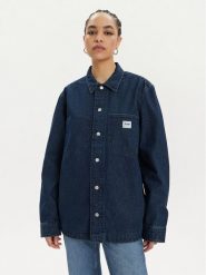 Lee Koszula jeansowa Workwear 112349344 Granatowy Loose Fit. Niebieskie koszule Lee, m, bez wzorów, z bawełny, bez kołnierzyka, bez ramiączek. Za 279.99 zł.