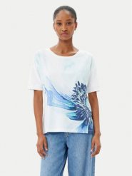 Olsen T-Shirt 11105061 Niebieski Regular Fit. Niebieskie t-shirty Olsen, bez wzorów, z bawełny, bez kołnierzyka, bez ramiączek. Za 239.99 zł.