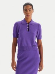 PINKO Sweter Gorgona 105450 A2Q9 Fioletowy Regular Fit. Fioletowe swetry Pinko, xs, bez wzorów, z wełny, bez ramiączek. Za 669.99 zł.