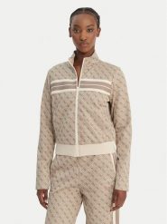 Guess Bluza V6GQ06 K2957 Beżowy Regular Fit. Brązowe bluzy Guess, l, z aplikacjami, z syntetyku, bez ramiączek, bez kaptura. Za 519.99 zł.