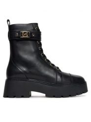 MICHAEL Michael Kors Botki Mandy 40T5MAFE5L Czarny. Czarne botki MICHAEL Michael Kors, bez wzorów, ze skóry, bez obcasa, na płaskiej podeszwie, bez zapięcia. Za 939.99 zł.