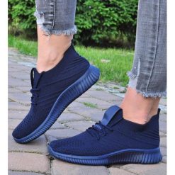 Wsuwane granatowe buty sportowe /E6-3 12087 T297/ 37. Buty sportowe lifestyle Pantofelek24, bez wzorów, sportowe, bez zapięcia. Za 59.90 zł.