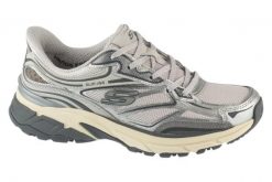 Buty sportowe Sneakersy damskie, Slip-Ins: Stamina Sport. Szare buty treningowe Skechers, bez wzorów, z materiału, przed kostkę, bez zapięcia, trekkingowe. Za 359.99 zł.