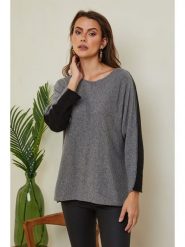 Joséfine Sweter "Dorog" w kolorze szaro-czarnym rozmiar: XL. Czarne swetry Joséfine, xl, bez wzorów, z kaszmiru, bez ramiączek. Za 225.70 zł.