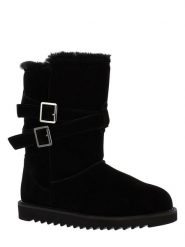 Gooce Skórzane kozaki zimowe "Huntspill Waterproof" w kolorze czarnym rozmiar: 37. Czarne kozaki Gooce, na zimę, bez wzorów, z materiału, eleganckie, bez obcasa, bez zapięcia. Za 219.08 zł.