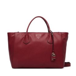 Torebka Guess. Czerwone shopper bag Guess, z aplikacjami, bez dodatków. Za 674.99 zł.