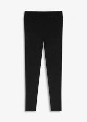 Legginsy termiczne z miękkiego polaru po wewnętrznej stronie. Czarne legginsy bonprix, bez wzorów, z polaru. Za 84.99 zł.