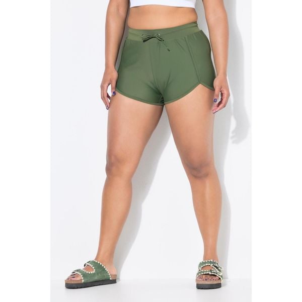 Damskie Kąpielówki elastyczny pas majtki wewnętrzne z siateczki. Zielone bikini Ulla Popken, bez wzorów, z elastanu. Za 176.99 zł.