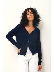 AUTHENTIC CASHMERE Kaszmirowy kardigan "Chalais" w kolorze granatowym rozmiar: M. Niebieskie swetry AUTHENTIC CASHMERE, m, bez wzorów, z kaszmiru, bez ramiączek. Za 369.99 zł.