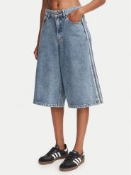 Adidas Bermudy KQ6478 Niebieski Oversize. Niebieskie szorty adidas, bez wzorów, z bawełny. Za 299.99 zł.