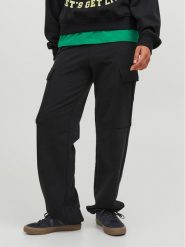 JJXX Spodnie materiałowe Sofia 12245779 Czarny Relaxed Fit. Czarne spodnie materiałowe JJXX, bez wzorów, z bawełny. Za 149.99 zł.