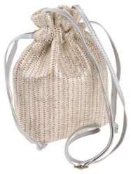 Słomiany worek srebrny Cavaldi BAG-LB-02 SILVER. Szare torebki klasyczne 4U Cavaldi, bez wzorów, bez dodatków. Za 34.00 zł.