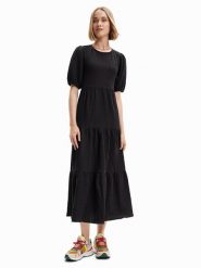 Desigual Sukienka codzienna Wend 23SWVW45 Zielony Regular Fit. Zielone sukienki Desigual, na co dzień, xl, bez wzorów, z syntetyku, bez kołnierzyka, bez ramiączek, proste. Za 319.99 zł.