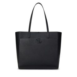 Torebka LAUREN RALPH LAUREN. Czarne shopper bag Lauren Ralph Lauren, bez wzorów, bez dodatków. Za 1,299.00 zł.