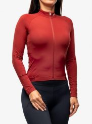 Bluza rowerowa damska POC W Ambient Thermal Jersey. Czerwone bluzy POC, na zimę, xs, bez wzorów, z elastanu, bez ramiączek, bez kaptura. Za 646.45 zł.