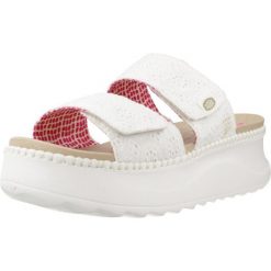 Sandały HEY DUDE DELRAY SLIDE EYELET Biały. Białe sandały PRO BRANDS, bez wzorów, z tkaniny, bez obcasa, bez zapięcia. Za 280.99 zł.