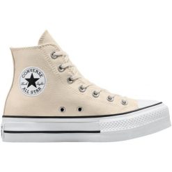 Sneakers Converse Chuck Taylor All Star Lift. Białe buty sportowe lifestyle Converse, bez wzorów, z syntetyku, retro, bez zapięcia. W wyprzedaży za 314.75 zł.