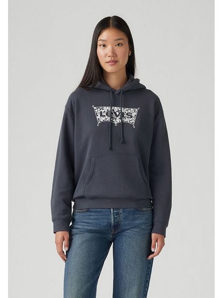 Levi's Bluza w kolorze granatowym rozmiar: S. Niebieskie bluzy Levi's, s, bez wzorów, z kapturem. Za 154.07 zł.