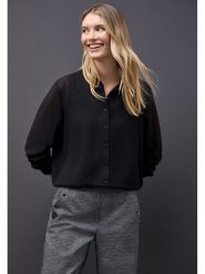 Street One Bluzka w kolorze czarnym rozmiar: 40. Czarne bluzki Street One, bez wzorów, street, bez kołnierzyka, bez ramiączek. Za 196.24 zł.