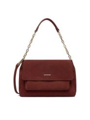 GINO ROSSI Torebka EO-LA224-19145 Bordowy. Czerwone torebki klasyczne Gino Rossi, bez wzorów, ze skóry, bez dodatków. Za 399.99 zł.