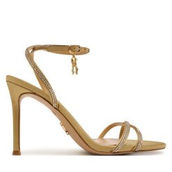 Sandały Steve Madden. Żółte sandały Steve Madden, bez wzorów, bez obcasa, na szpilce, bez zapięcia. Za 519.99 zł.