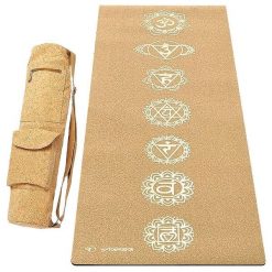 Zestaw maty do jogi z gumy i korka 5 mm + torba z korka 7 czakr stare złoto. Żółte torby sportowe ACHAMANA, bez wzorów, z bawełny, na ramię, duże. Za 550.00 zł.