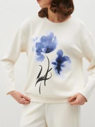 EDITION Bluza w kolorze kremowym rozmiar: 42. Brązowe bluzy EDITION, bez wzorów, bez kaptura. Za 145.60 zł.