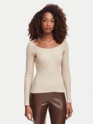 Guess Sweter W6YR22 Z0966 Beżowy Slim Fit. Brązowe swetry Guess, m, z aplikacjami, z wiskozy, bez ramiączek. Za 394.99 zł.