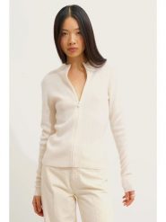 AUTHENTIC CASHMERE Kaszmirowy kardigan "Alberte" w kolorze kremowym rozmiar: XXL. Brązowe swetry AUTHENTIC CASHMERE, xxl, bez wzorów, z kaszmiru, bez ramiączek. Za 434.99 zł.