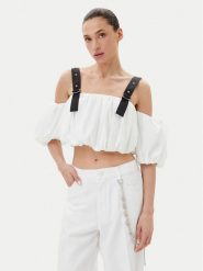 PINKO Top 105176 A2LD Biały Regular Fit. Białe topy Pinko, xs, bez wzorów, z syntetyku, bez kołnierzyka, bez ramiączek. Za 872.24 zł.