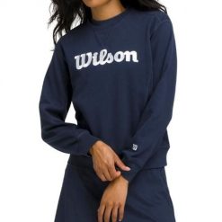 Bluza damska Wilson. Niebieskie bluzy bez kaptura Wilson, l, bez wzorów, z materiału, bez kaptura, trekkingowe. Za 280.50 zł.