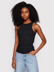 LEE RIBBED TANK DAMSKA BLUZKA NA RAMIĄCZKA BLACK L44QPJ0 112109957. Czarne bluzki Lee, l, bez wzorów, bez kołnierzyka, bez ramiączek. Za 99.99 zł.