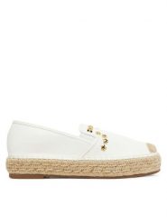 DeeZee Espadryle MSD53 Biały. Białe espadryle DeeZee, bez wzorów, z materiału, bez obcasa. Za 99.99 zł.