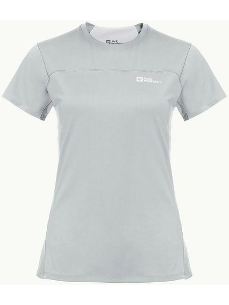 Jack Wolfskin Koszulka funkcyjna "Prelight Chill" w kolorze szarym rozmiar: M. Szare t-shirty sportowe Jack Wolfskin, m, bez wzorów, z materiału, bez ramiączek, outdoorowe. Za 152.98 zł.