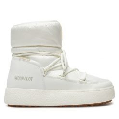 Śniegowce Moon Boot. Białe śniegowce Moon Boot, bez wzorów, z nylonu, bez zapięcia. Za 899.99 zł.